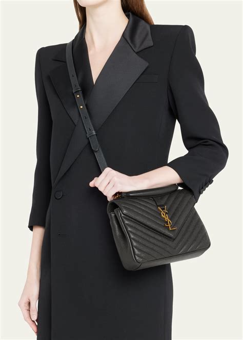 ysl large college bag rosie huntington|Saint Laurent College Large Flap YSL Shoulder Bag in Quilted .